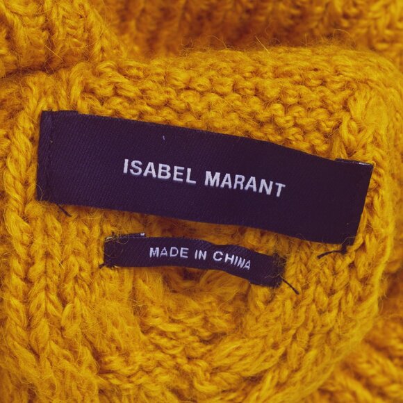 Isabel Marant Short Sleeve Turtleneck Sweater Baby Alpaca Cable Knit Sz 42 - Picture 10 of 12